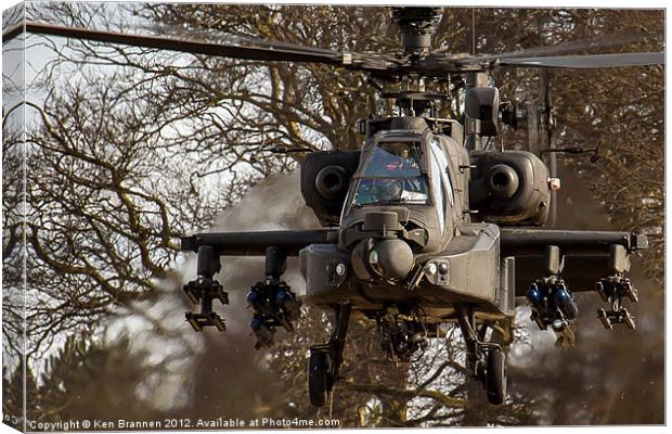 AH64 Apache up close Canvas Print by Oxon Images