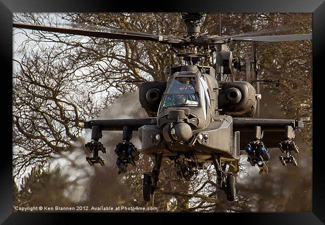 AH64 Apache up close Framed Print by Oxon Images