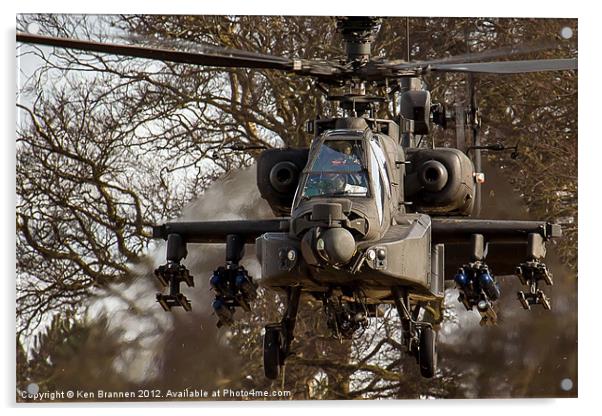 AH64 Apache up close Acrylic by Oxon Images