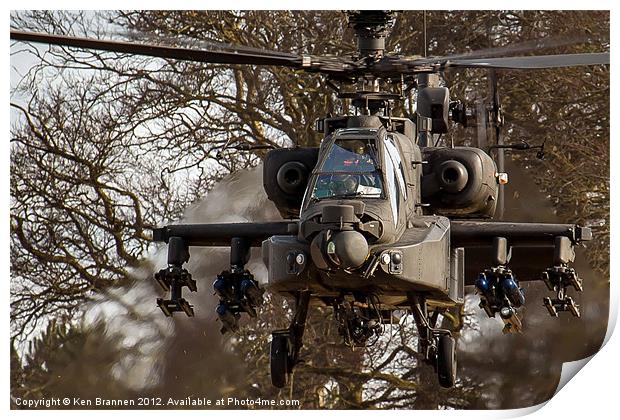 AH64 Apache up close Print by Oxon Images