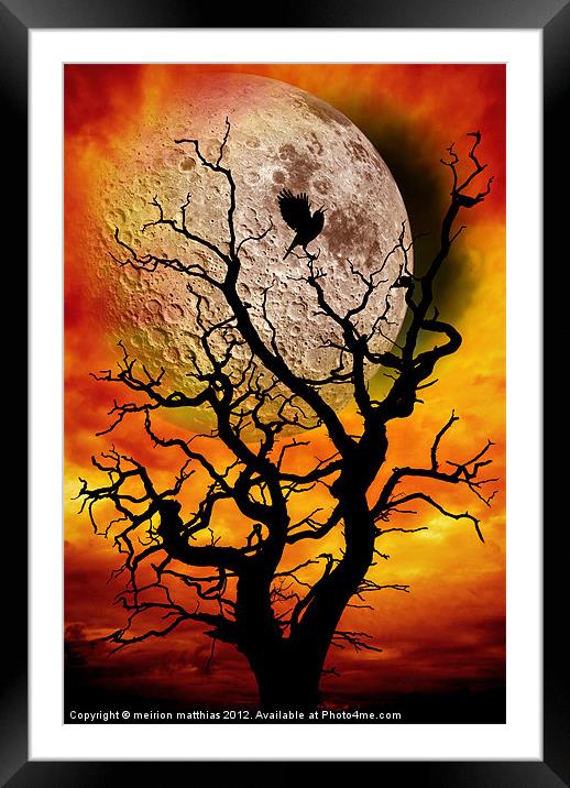 nuclear moonrise Framed Mounted Print by meirion matthias