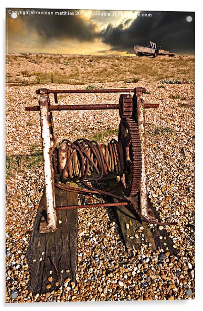 the rusty winch Acrylic by meirion matthias