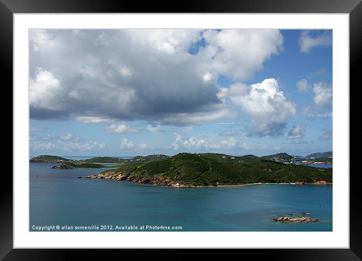 st Thomas Island Framed Mounted Print by allan somerville
