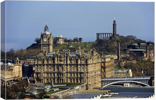 The Balmoral Hotel from the Castle Canvas Print by Tom Gomez