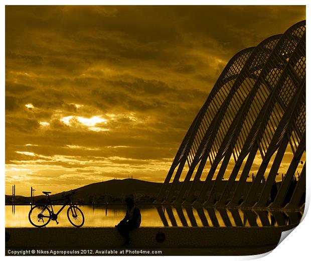Resting bicycle Print by Alfani Photography