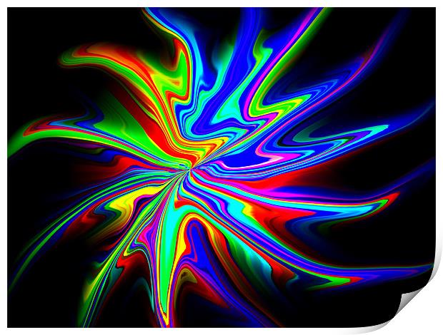 Rainbow Putty Print by Barbara Schafer