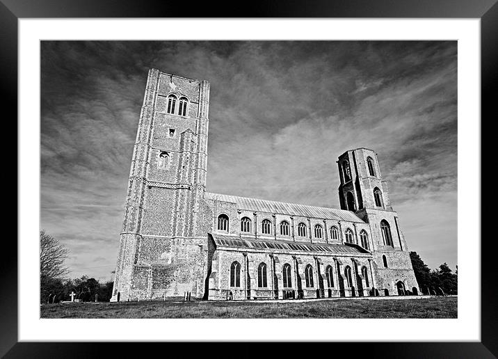 Wymondham Abbey Mono Framed Mounted Print by Paul Macro