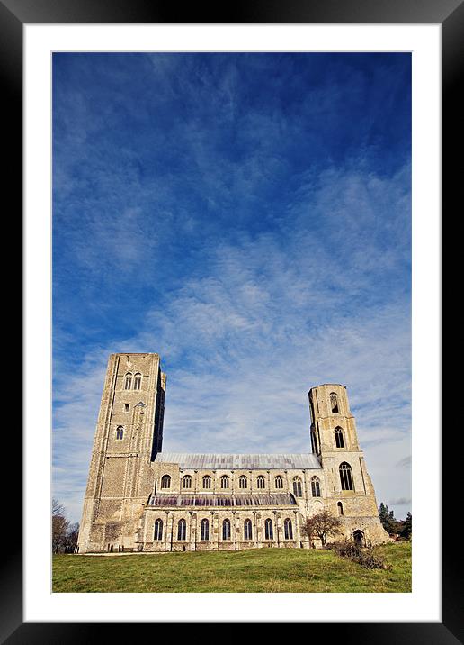 Wymondham Abbey with Big Sky Framed Mounted Print by Paul Macro