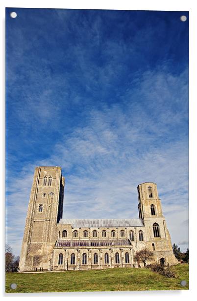 Wymondham Abbey with Big Sky Acrylic by Paul Macro