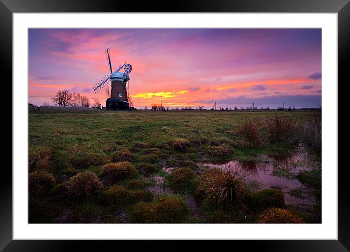 Marsh view of Horsey Mill Framed Mounted Print by Stephen Mole