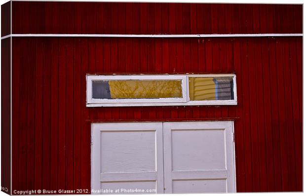 REFLECTIONS ON AN OLD SHED Canvas Print by Bruce Glasser