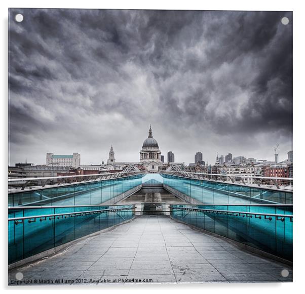 Millenium Bridge, London Acrylic by Martin Williams