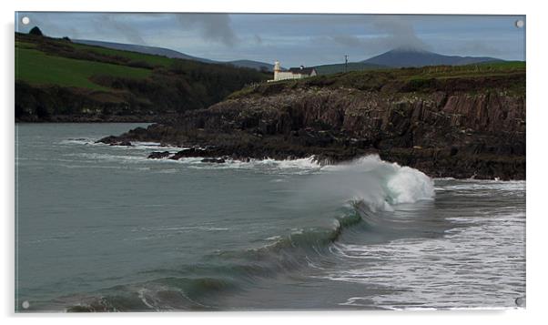 Dingle Lighthouse Acrylic by barbara walsh