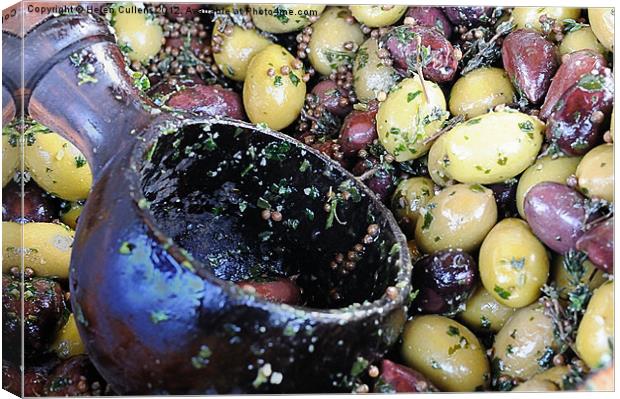 OLIVES Canvas Print by Helen Cullens