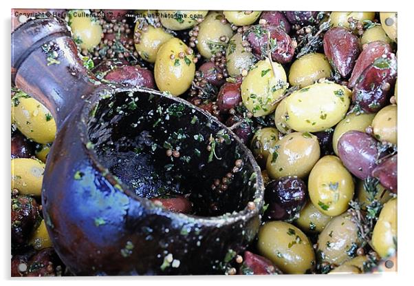 OLIVES Acrylic by Helen Cullens