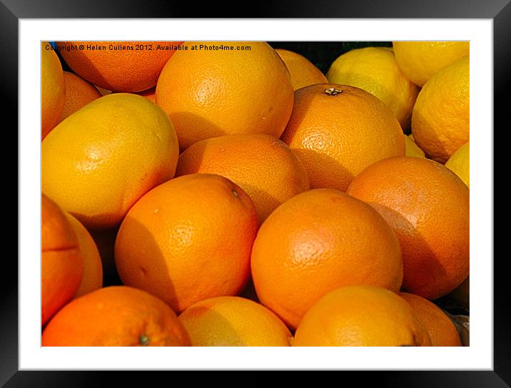 ORANGES Framed Mounted Print by Helen Cullens