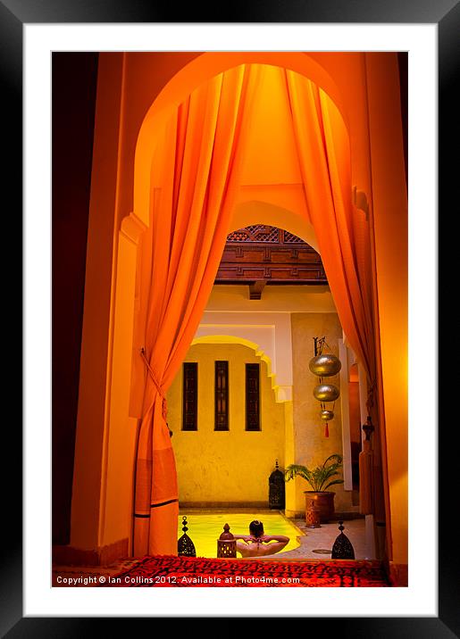 Relaxing Riad Framed Mounted Print by Ian Collins