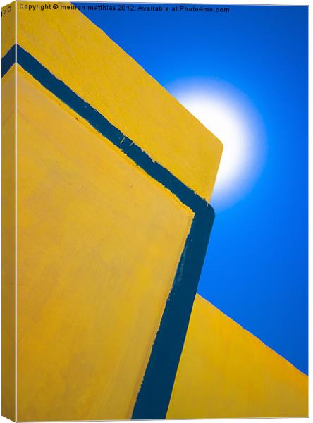 abstract yellow and blue Canvas Print by meirion matthias