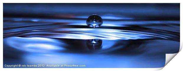 BLUE DROP Print by Rob Toombs