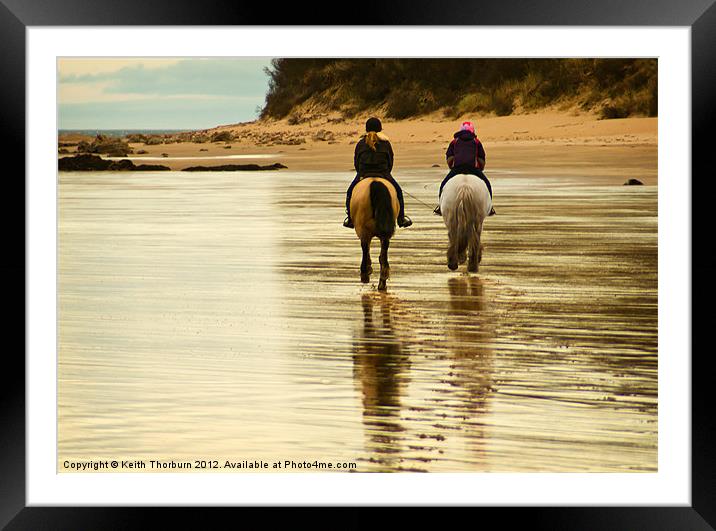 Horses on Beach Framed Mounted Print by Keith Thorburn EFIAP/b