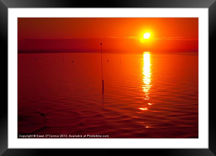 Whitstable Sunset Framed Mounted Print by Dawn O'Connor