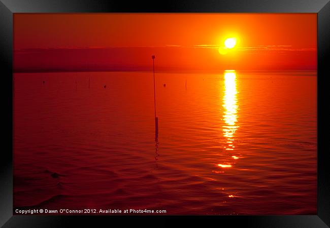 Whitstable Sunset Framed Print by Dawn O'Connor