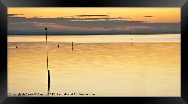 Whitstable Sunset Framed Print by Dawn O'Connor