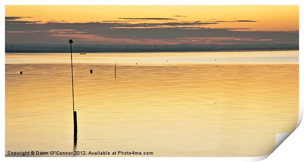 Whitstable Sunset Print by Dawn O'Connor