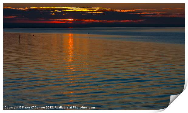 Whitstable Sunset Print by Dawn O'Connor