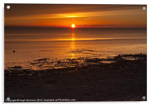 Sunset, Solway Firth, Dumfriesshire, Scotland, win Acrylic by Hugh McKean