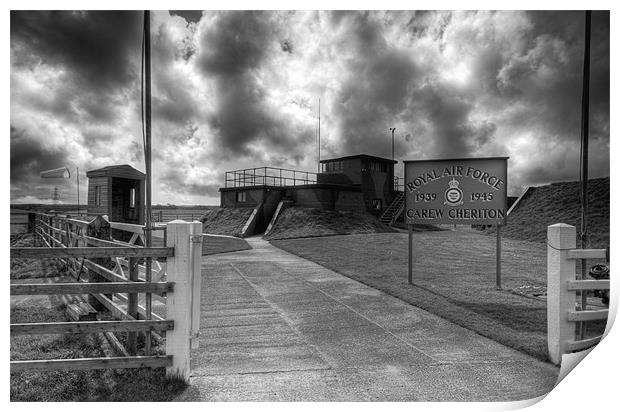The Control Tower Monochrome Print by Steve Purnell