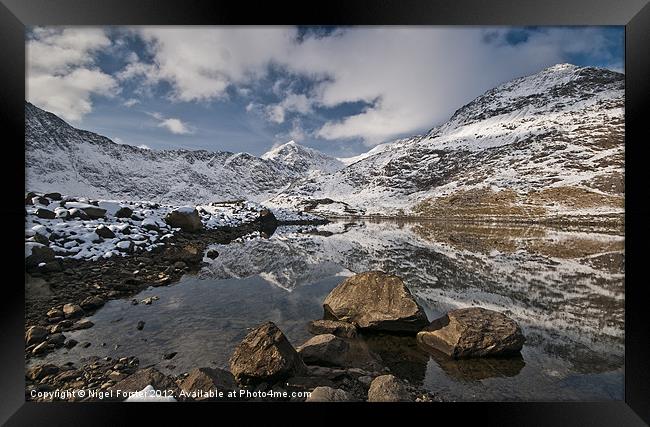 Snowdon winter view Framed Print by Creative Photography Wales