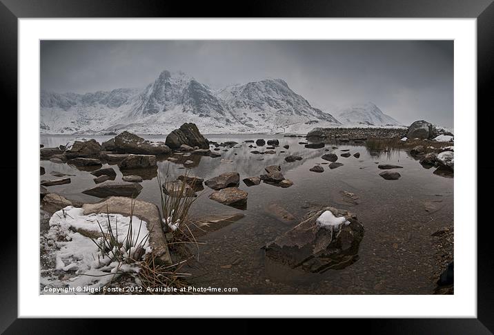 A winters day at Llyn Idwal Framed Mounted Print by Creative Photography Wales