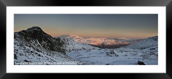 Moel Siabod Sunset Glow Framed Mounted Print by Creative Photography Wales
