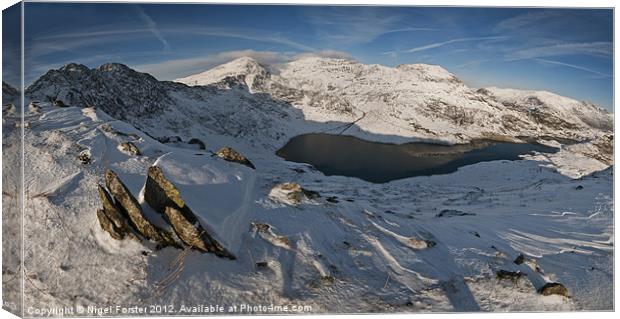 Winter Rock, Snowdon Canvas Print by Creative Photography Wales
