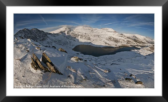 Winter Rock, Snowdon Framed Mounted Print by Creative Photography Wales