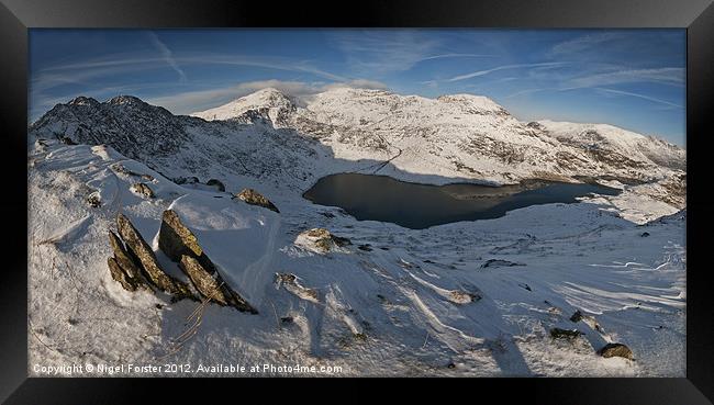 Winter Rock, Snowdon Framed Print by Creative Photography Wales