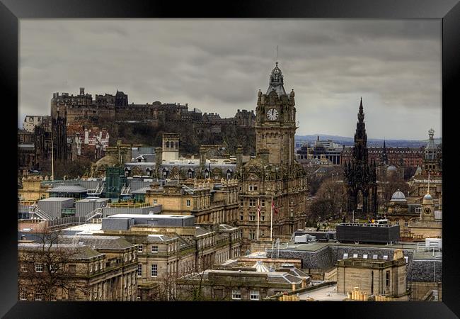 Calton Hill View Framed Print by Tom Gomez