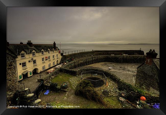 Clovelly Harbour Framed Print by Rob Hawkins