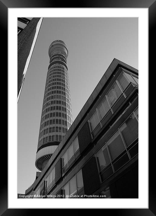 BT Tower Framed Mounted Print by Adrian Wilkins