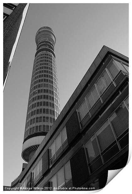 BT Tower Print by Adrian Wilkins