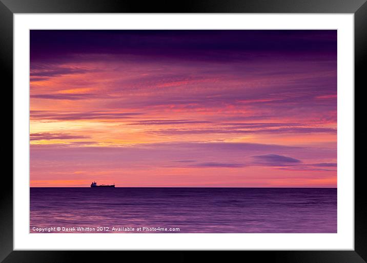 Sailing into the Dawn Framed Mounted Print by Derek Whitton
