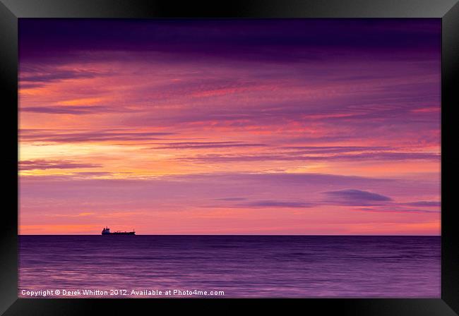 Sailing into the Dawn Framed Print by Derek Whitton
