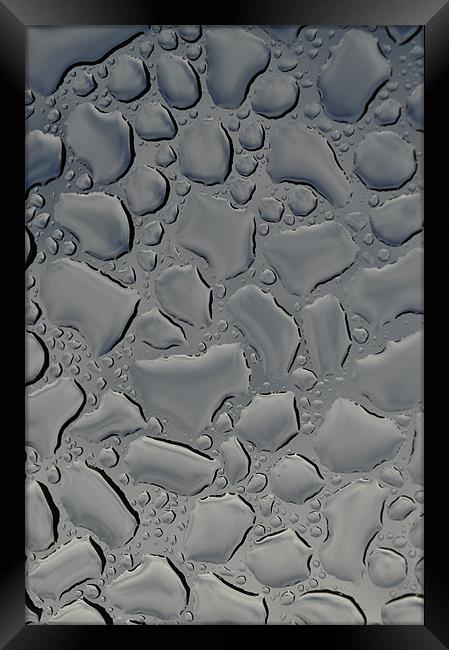 rain water on glass Framed Print by mark coates