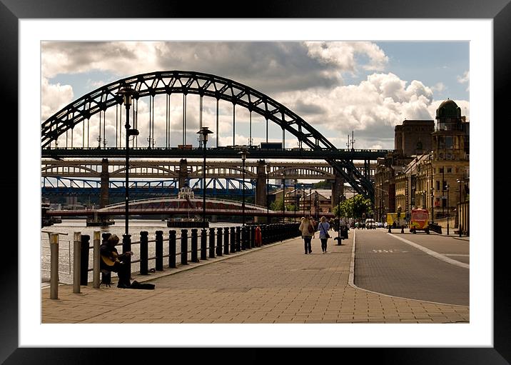 newcastle quayside Framed Mounted Print by eric carpenter