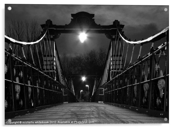 Ferry Bridge Acrylic by michelle whitebrook