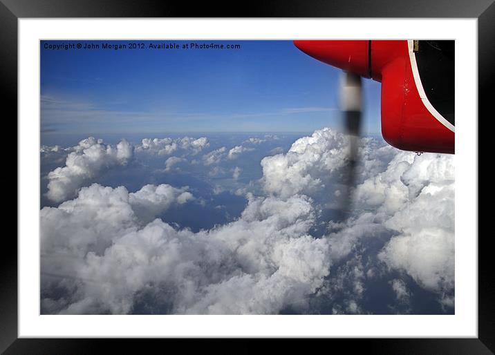 Up in the clouds. Framed Mounted Print by John Morgan