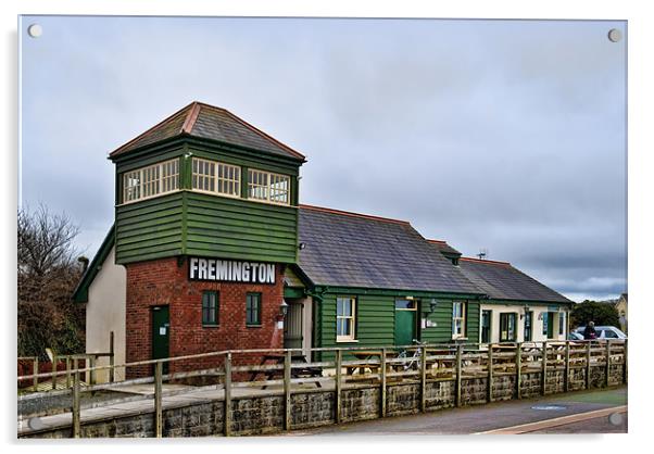 Fremington Quay Acrylic by Dave Wilkinson North Devon Ph