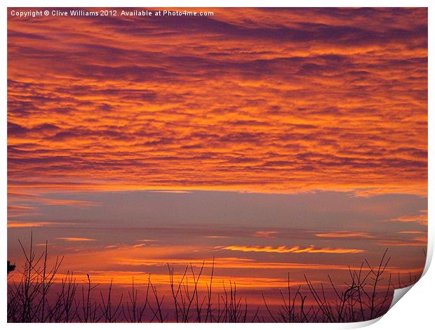 Glorious Dorset Sunrise Print by Clive Williams