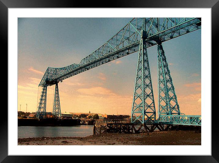 Middlesborough Transporter Bridge Framed Mounted Print by Geoff Phillips